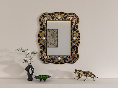 法式镜子 珐琅镜子 螺钿镜子 装饰镜 浴室镜