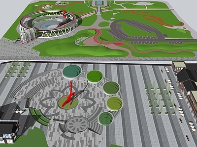 现代广场景观 公园广场小游园 园林景观节点 街头绿地公园 市政市民公园广场
