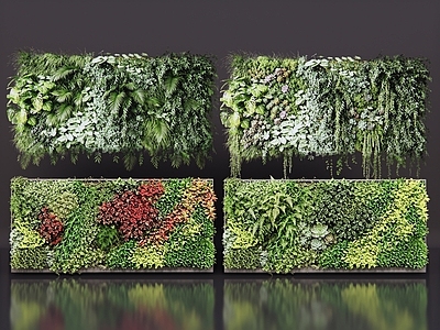 垂直绿化垂直绿化 2D藤蔓植物 绿植墙 现代绿植墙 爬藤植物 垂直绿化