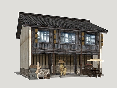 新中式商业街 宋韵商街 乡村民居建筑 影视民房 民俗商业街 乡村民房