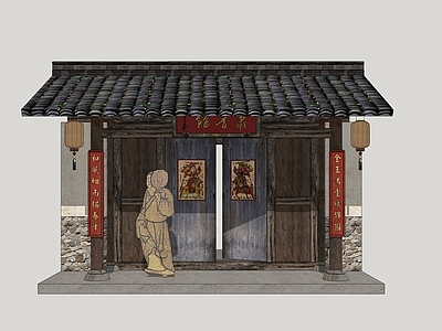 新中式古建筑 影视民居大门 宋韵民居大门 乡村民居 乡村院门