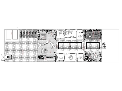 景观平面图 乡村改造 自建房庭院 新中式 庭院平面 施工图