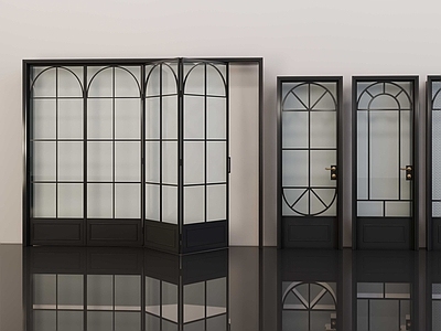 法式门把手 现代简欧玻璃门  平开门 折叠门  厨房门