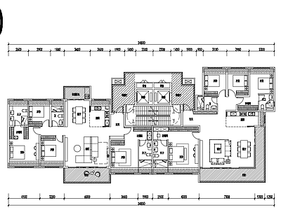 现代住宅楼建筑 180新规住宅 全景仓 施工图