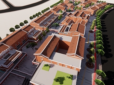 新中式商业街 闽南建筑 商业街 传统建筑 地方特色