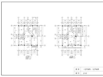 中式别墅建筑 三层别墅 施工图
