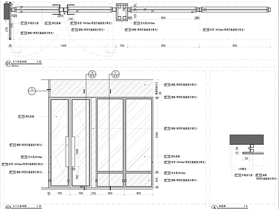 玻璃门节点 玻璃门节点大样图 施工图