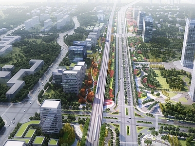 现代主义交通枢纽景观 现代景观交通枢纽