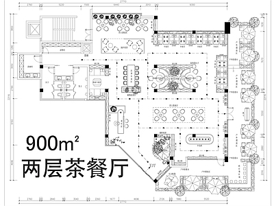 茶餐厅 九百平茶餐厅平面