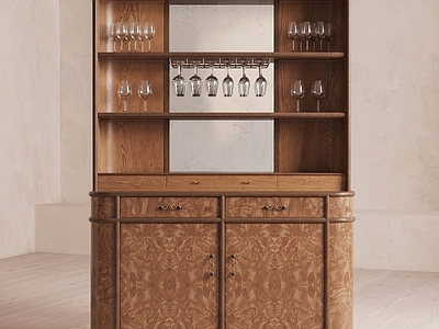 中古风酒柜 酒柜  装饰柜