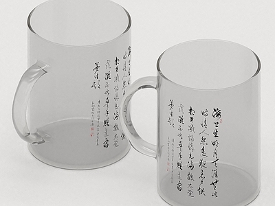 新中式餐具 玻璃水杯
