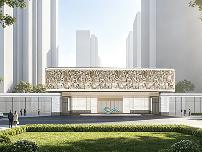 现代主义售楼处建筑 小区大门 小区出入口 示范区入口 示范区大门 示范区景观