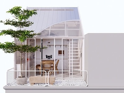 极简家居阳台 露台阳光房景观 屋顶阁楼露台 屋顶花园