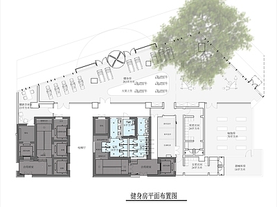 健身房 健身房平面布置图