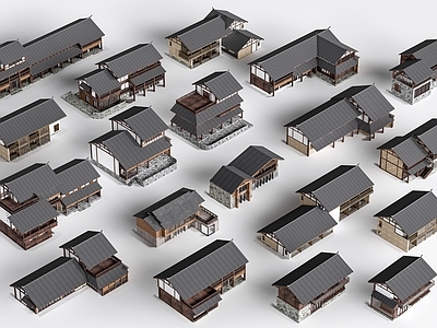 新中式民宿建筑 现代民宿建筑  乡村民房  民宿客栈