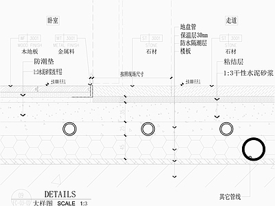 地面综合节点 地面保温层节点