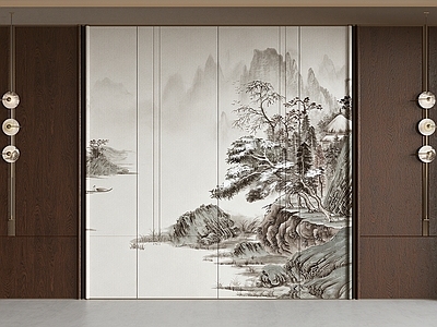 新中式沙发背景墙 新中式背景墙 沙发背景墙 床头背景墙 客厅背景墙