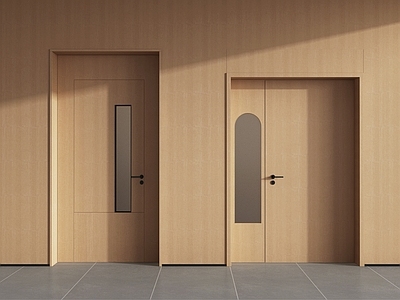 原木风双开门 子母门 教室门 双开门 平板门 单开门