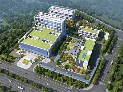 现代主义产业园办公楼 公共卫生中心