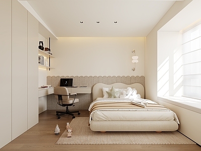 奶油风女孩房 小孩房