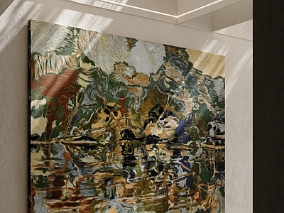 侘寂抽象画 美式挂画 法式挂画 油画 抽象画 中古挂画