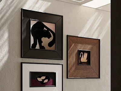 奶油风挂画组合 美式挂画 法式挂画 油画 中古挂画 组合挂画