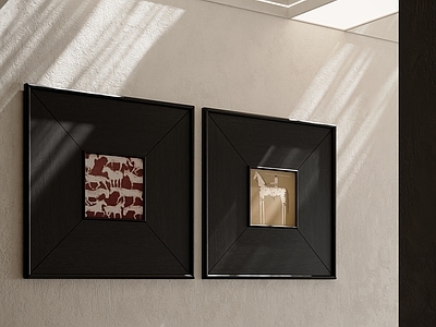 侘寂风挂画组合 宋式挂画 中古挂画 组合挂画 卧室挂画 书房挂画