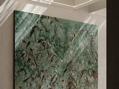 侘寂风抽象画 意式挂画 轻奢挂画 绿色挂画 抽象画 油画