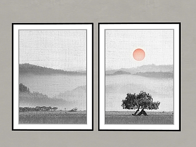 新中式挂画组合