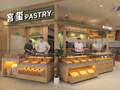 原木风甜品面包店