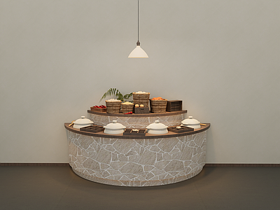 新中式食品展台 新中式食材展台 养生熬汤展示台 熬汤食材展示台 氛围感展示台