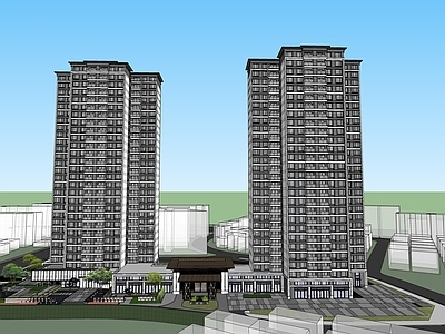 新中式小区建筑 佛山东原印阅府 印阅府售楼处建筑 东原商业住宅建筑 东原住宅建筑