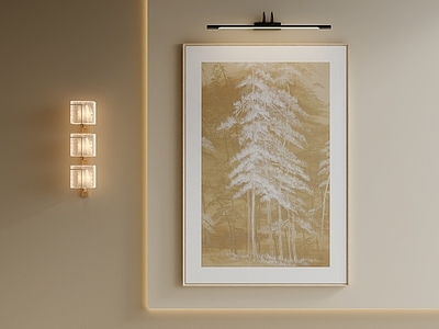 奶油风抽象画 新中式挂画 抽象画 禅意挂画 山水画 素色装饰画