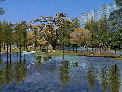 新中式景观滨水景观 成都万华麓湖公园 成都麓湖滨水公园 麓湖滨水公园景观 滨水公园景观 人造湖滨水公园