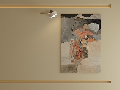 奶油风抽象画 现代极简抽象画 油画 肌理画 沙发背景装饰画