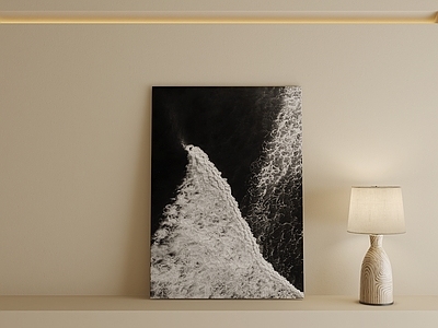奶油风抽象画 黑白装饰画 肌理画 油画