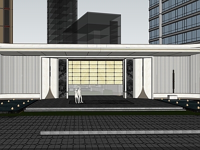新中式售楼处建筑 成都 绿城润百合 展示区 示范区 海派 高层洋房