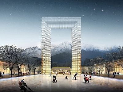 新中式其他文体建筑 冰雪小镇 标志性共建