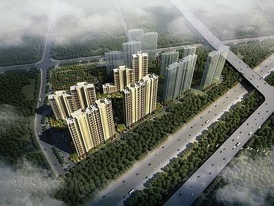 现代主义小高层住宅楼 住宅