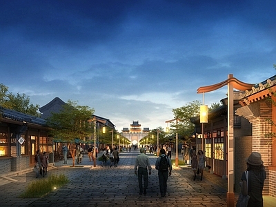 新中式商业街 古建商业街