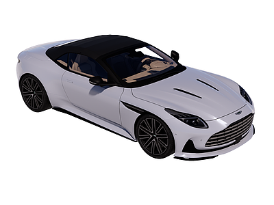 现代简约汽车 超级跑车 阿斯顿马丁 DB12 Volante