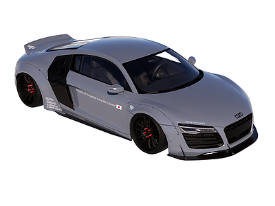 改装跑车风格汽车 超级跑车 改装车 奥迪 R8 V10 LBWK