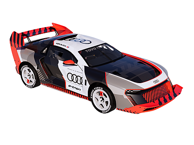 赛车风格汽车 赛车 奥迪 S1 ETron Quattro 超级跑车