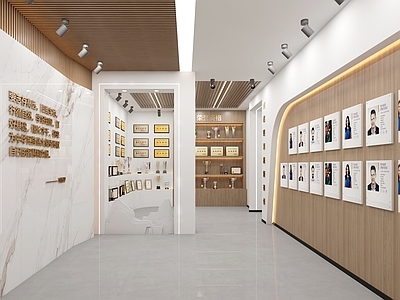 现代简约企业文化展厅 荣誉墙 校史馆
