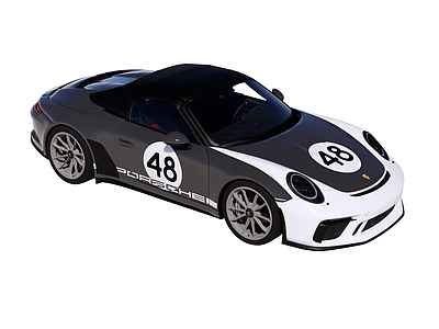 复古赛车风汽车 跑车 保时捷 911 Speed ster
