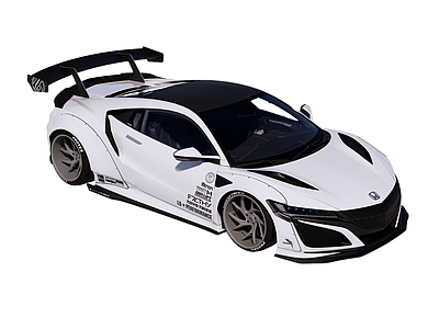 宽体改装风格汽车 跑车 改装车 本田 NSX  Liberty Walk
