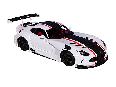 赛车化改装风格汽车 跑车 道奇 Viper SRT GTS