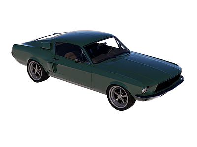 复古汽车 跑车 福特 野马 GT Fastback