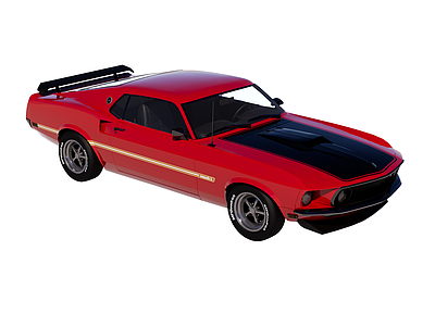 复古汽车 跑车 福特 野马 Mach 1