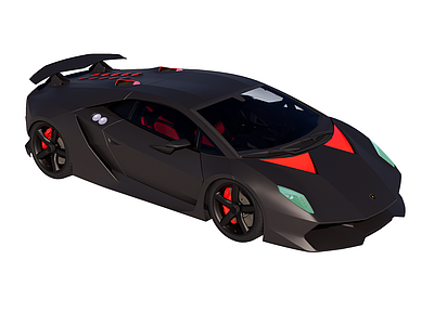 超跑极简风汽车 超级跑车 兰博基尼 Sesto Elemento 第六元素